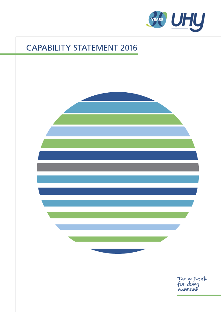 Capability Statement 2016 Cover